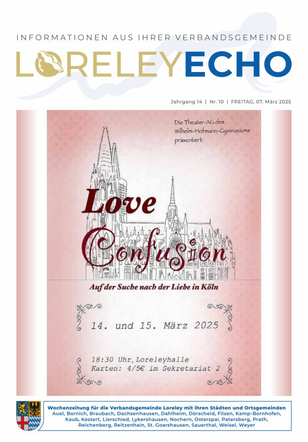 Loreley-Echo - Mitteilungsblatt der Verbandsgemeinde Loreley Titelblatt 10/2025