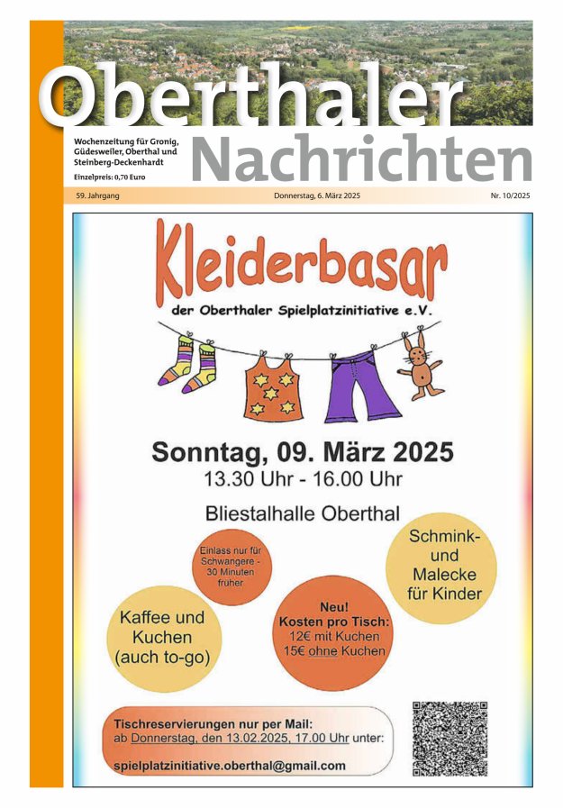 Oberthaler Nachrichten Titelblatt 10/2025