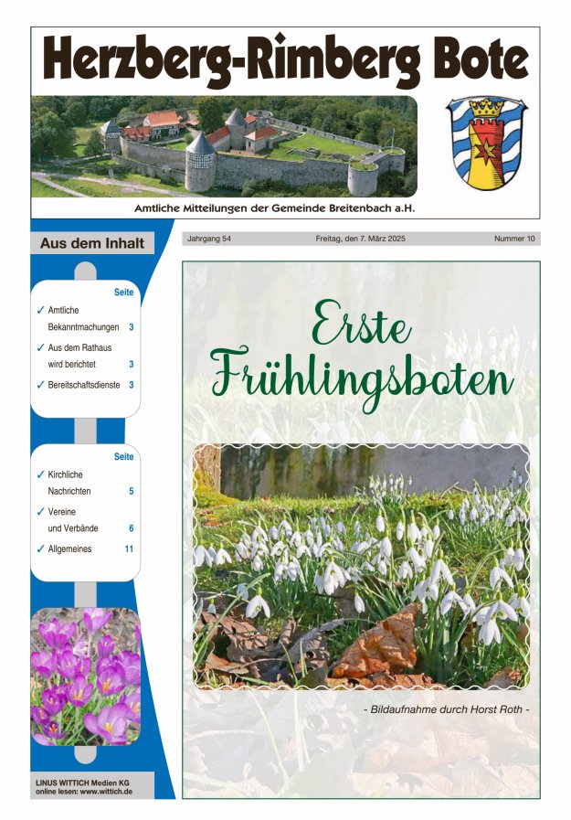 Herzberg-Rimberg Bote Titelblatt 10/2025