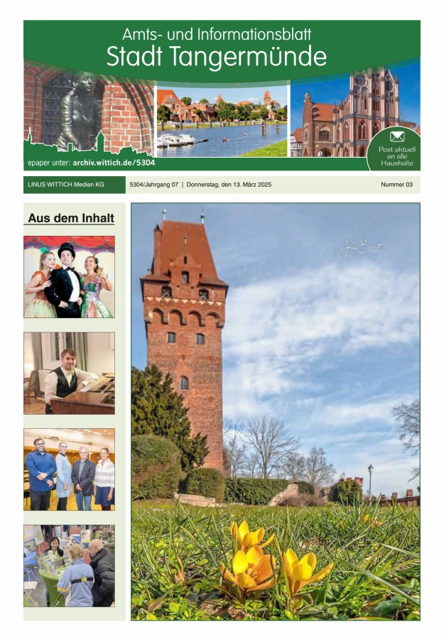 Tangermünde Titelblatt 03/2025
