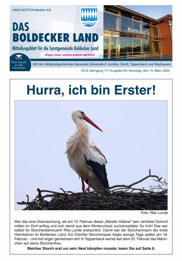 Samtgemeinde Boldecker Land Titelblatt 03/2025