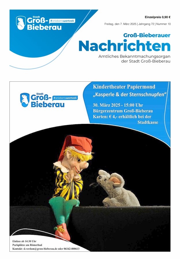 Groß-Bieberauer Nachrichten Titelblatt 10/2025