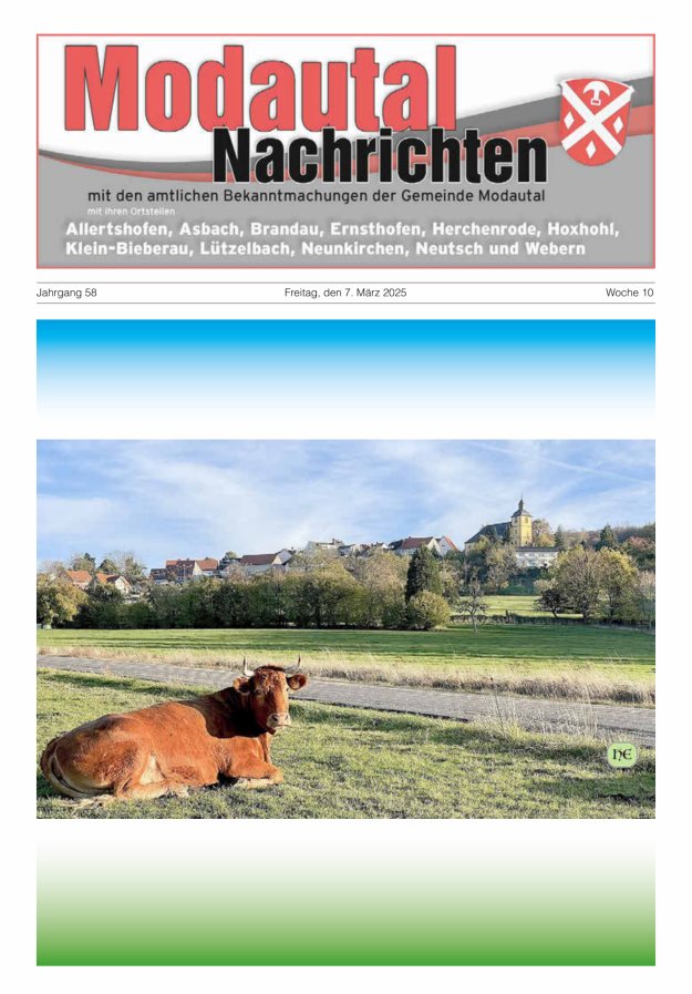 Modautal-Nachrichten Titelblatt 10/2025