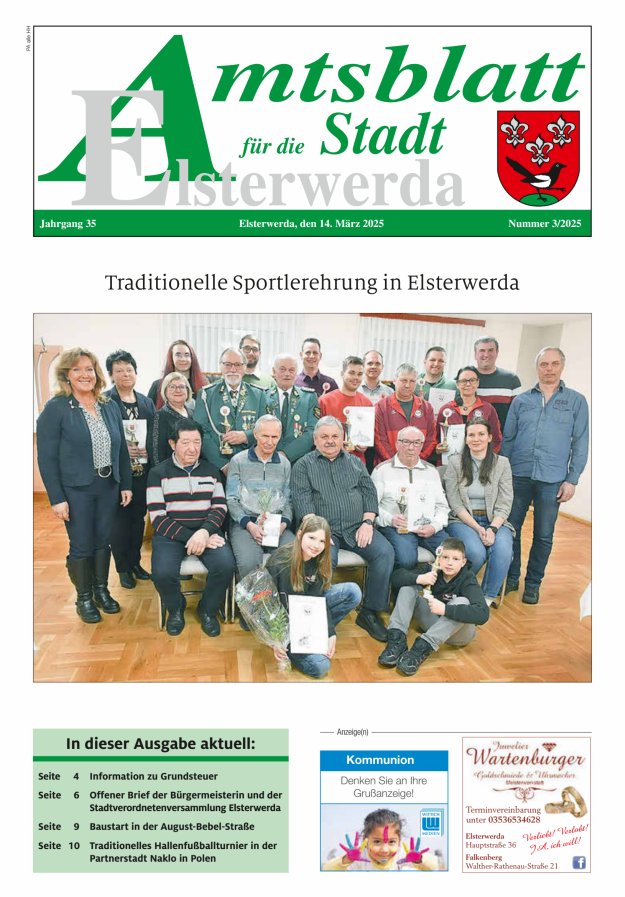 Amtsblatt für die Stadt Elsterwerda Titelblatt 03/2025