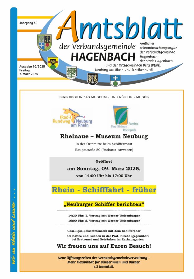 Amtsblatt der VG Hagenbach Titelblatt 10/2025