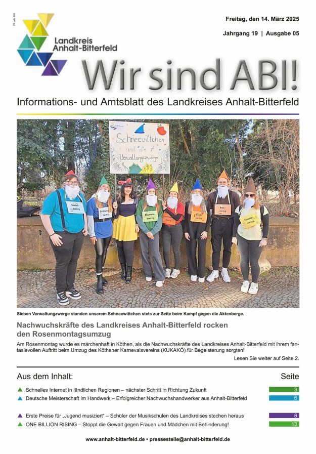 Informations- und Amtsblatt des LK Anhalt-Bitterfeld Titelblatt 05/2025