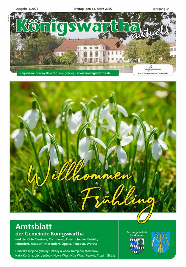 Königswartha aktuell - Amtsblatt der Gemeinde Königswartha Titelblatt 03/2025