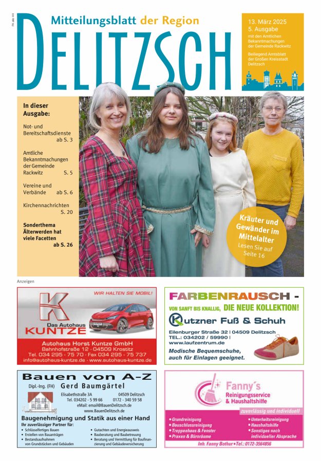 Mitteilungsblatt der Region Delitzsch Titelblatt 05/2025