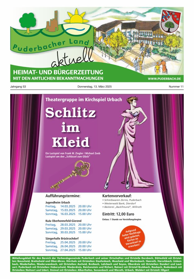 Puderbacher Land aktuell Titelblatt 11/2025