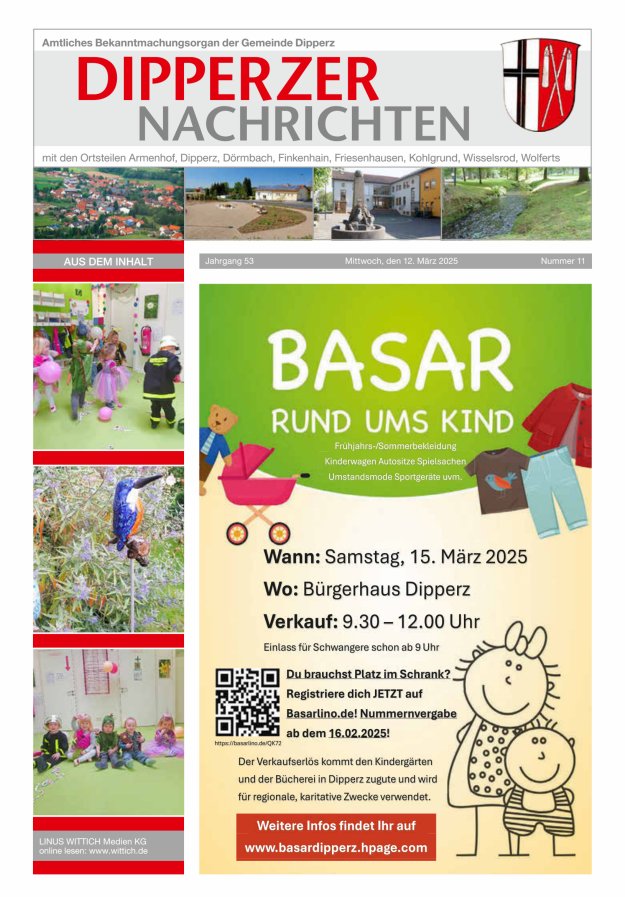 Dipperzer Nachrichten Titelblatt 11/2025