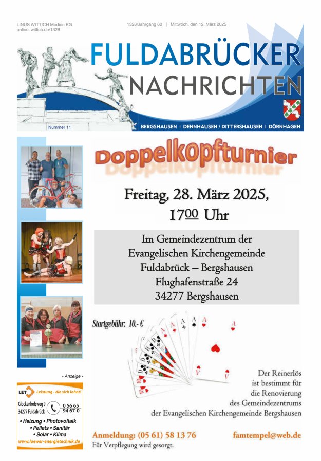 Fuldabrücker Nachrichten Titelblatt 11/2025