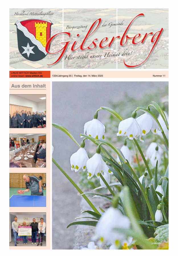 Hochland Mitteilungsblatt Gilserberg Titelblatt 11/2025