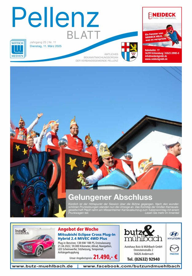 Pellenzblatt Titelblatt 11/2025