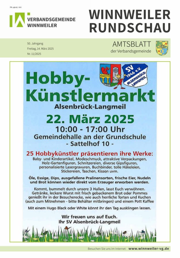 Winnweiler Rundschau Titelblatt 11/2025