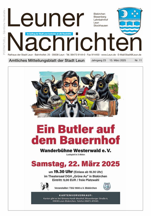 Leuner Nachrichten Titelblatt 11/2025