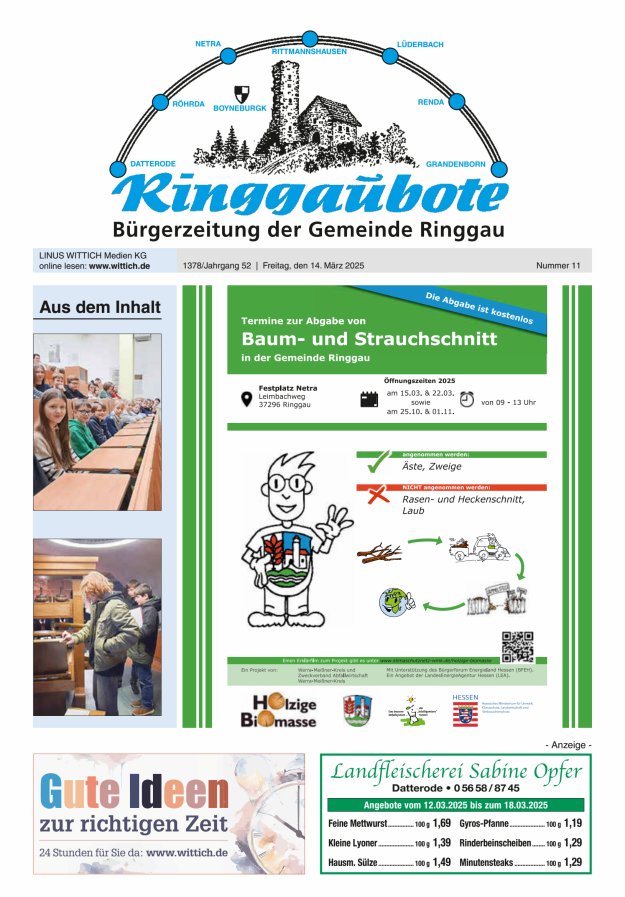 Ringgaubote Titelblatt 11/2025