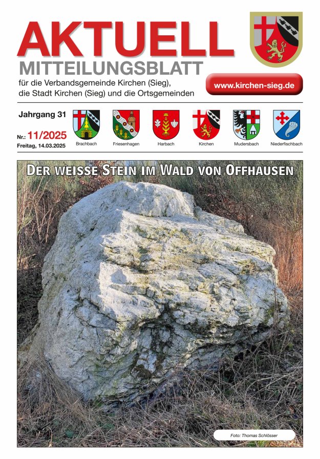 Aktuell - Mitteilungsblatt für die VG Kirchen (Sieg) Titelblatt 11/2025