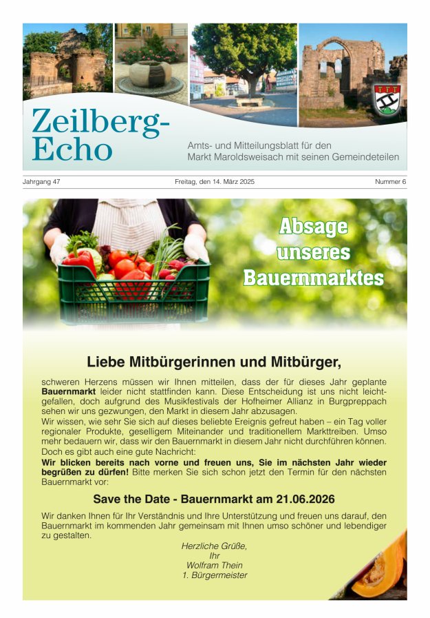 Zeilberg-Echo Titelblatt 06/2025