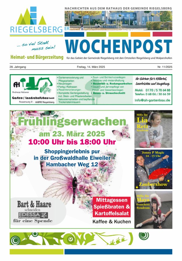 Riegelsberger Wochenpost Titelblatt 11/2025