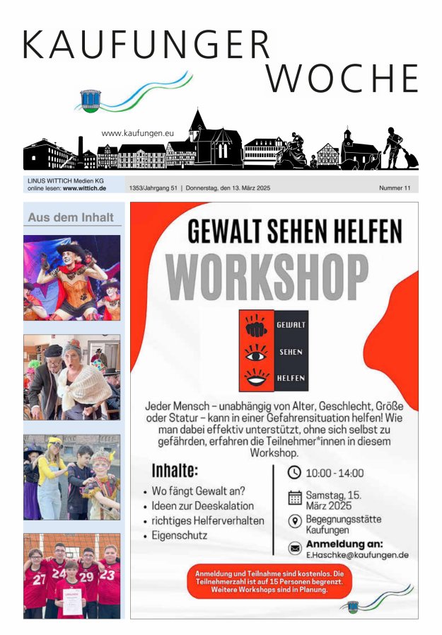 Kaufunger Woche Titelblatt 11/2025
