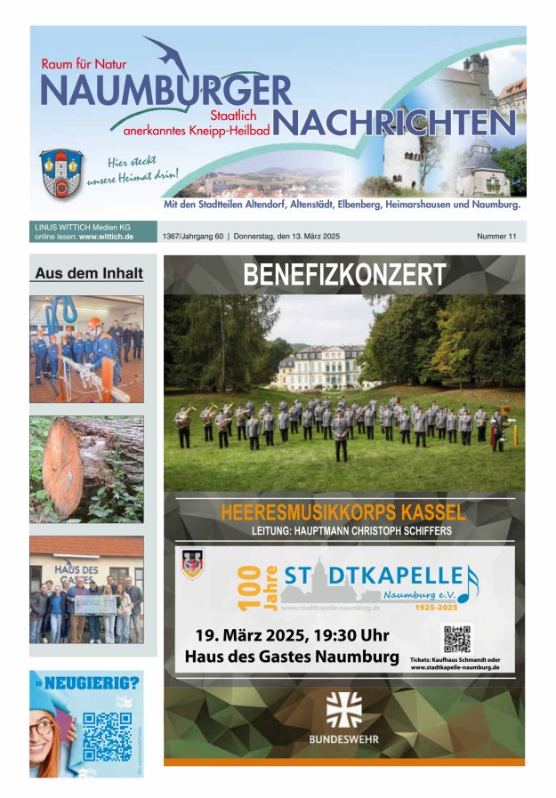 Naumburger Nachrichten Titelblatt 11/2025