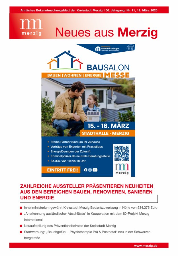 Neues aus Merzig Titelblatt 11/2025