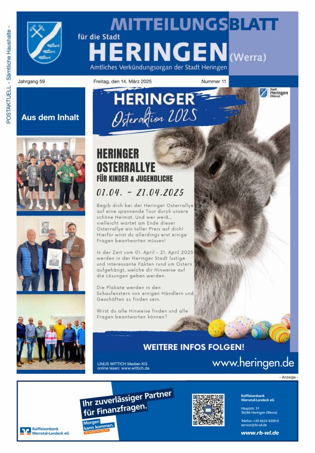 Mitteilungsblatt Heringen Titelblatt 11/2025