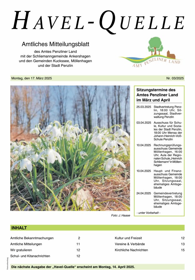 Havel-Quelle Titelblatt 03/2025