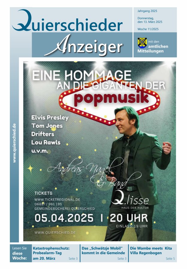 Quierschieder Anzeiger Titelblatt 11/2025