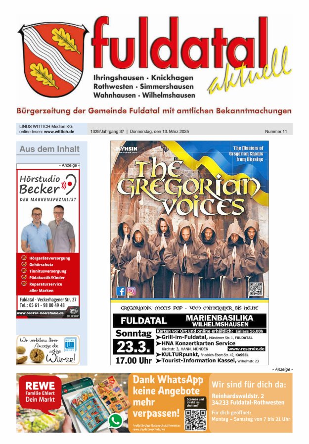 Fuldatal aktuell Titelblatt 11/2025