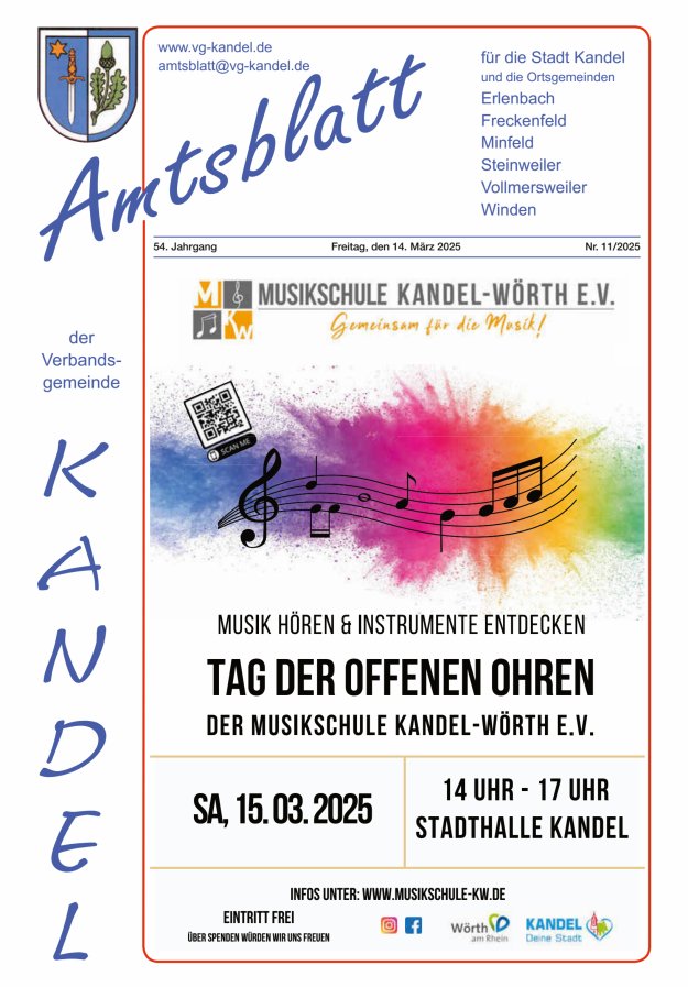 Amtsblatt VG Kandel Titelblatt 11/2025