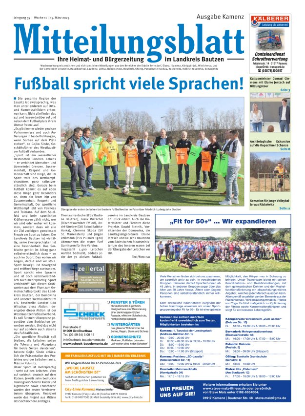 Mitteilungsblatt LK Bautzen Ausgabe Kamenz Titelblatt 10/2025