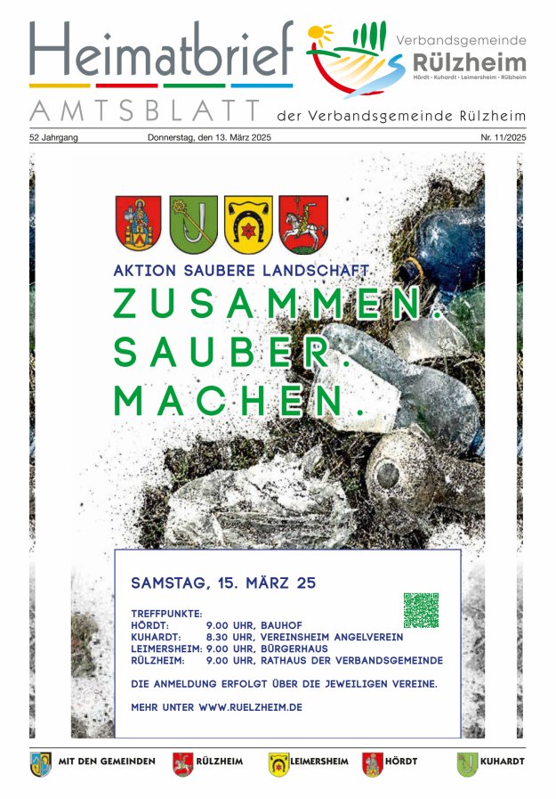 Heimatbrief VG Rülzheim Titelblatt 11/2025