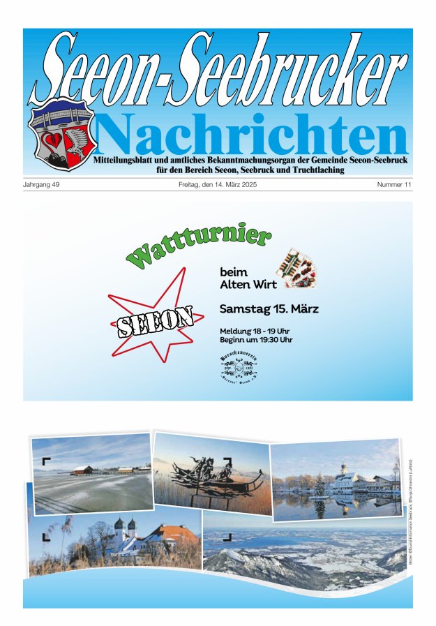 Seeon-Seebrucker Nachrichten Titelblatt 11/2025