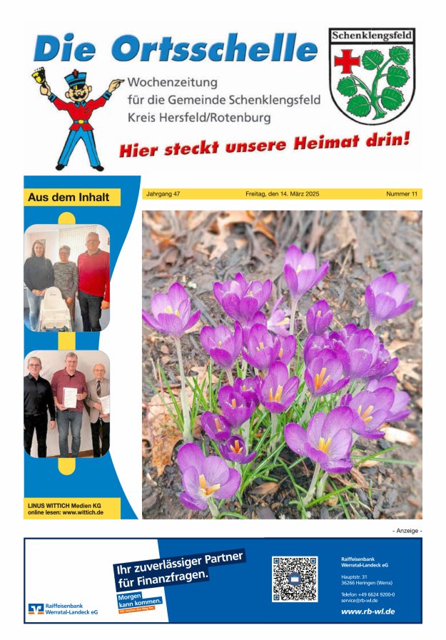 Die Ortsschelle Titelblatt 11/2025