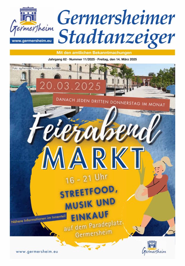 Germersheimer Stadtanzeiger Titelblatt 11/2025