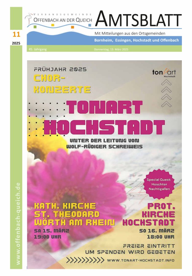 Amtsblatt VG Offenbach an der Queich Titelblatt 11/2025