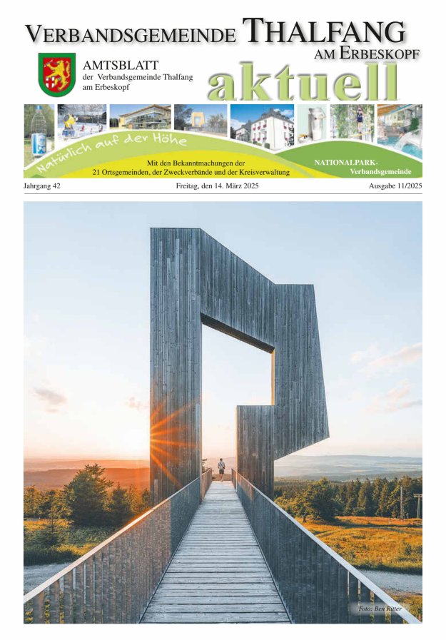 Thalfang aktuell - Amtsblatt VG Thalfang Titelblatt 11/2025