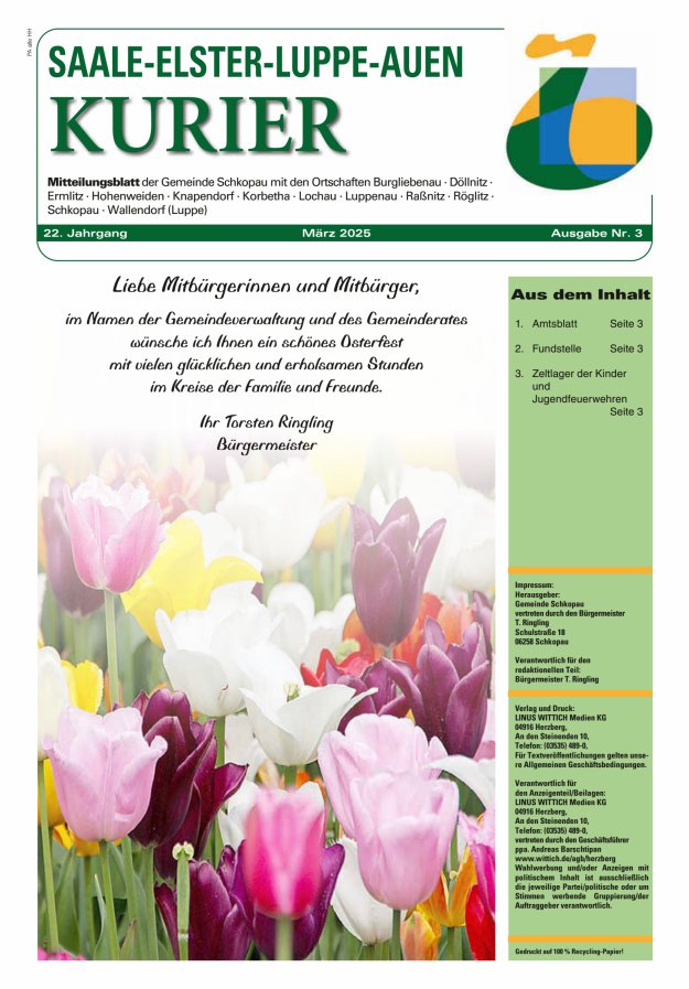 Saale-Elster-Luppe-Auen-Kurier Titelblatt 03/2025