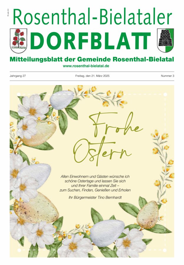 Rosenthal-Bielataler Dorfblatt Titelblatt 03/2025