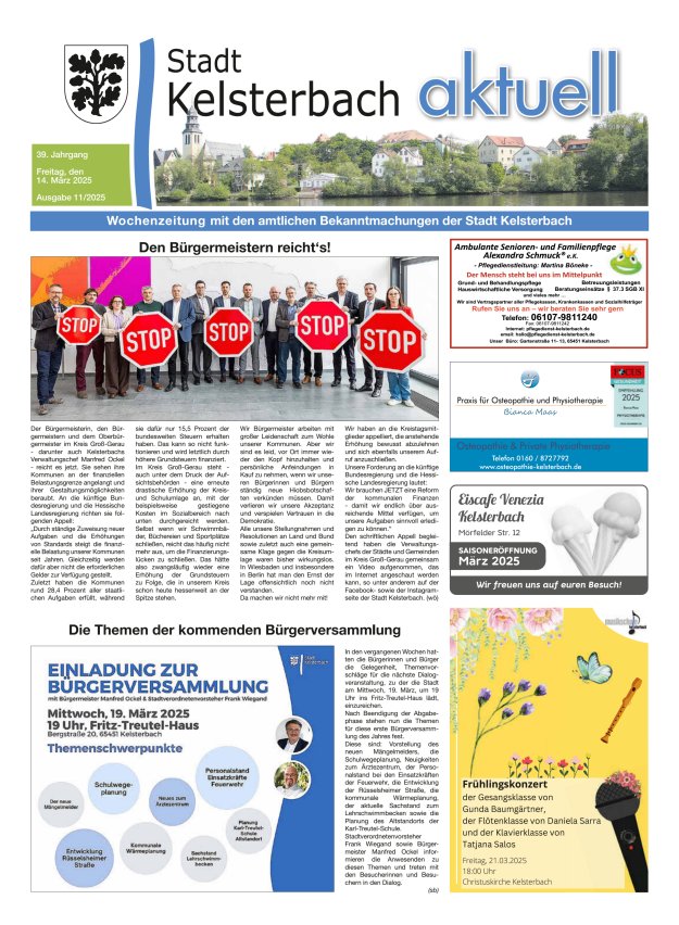 Kelsterbach aktuell Titelblatt 11/2025
