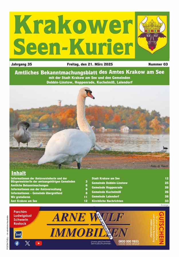 Krakower Seen-Kurier Titelblatt 03/2025