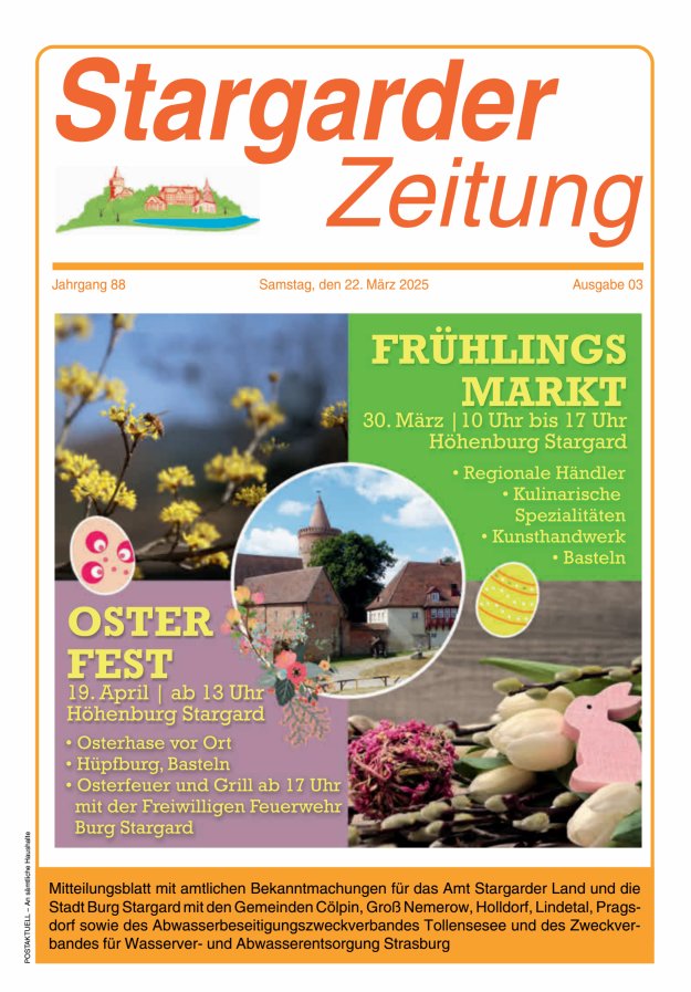 Stargarder Zeitung Titelblatt 03/2025