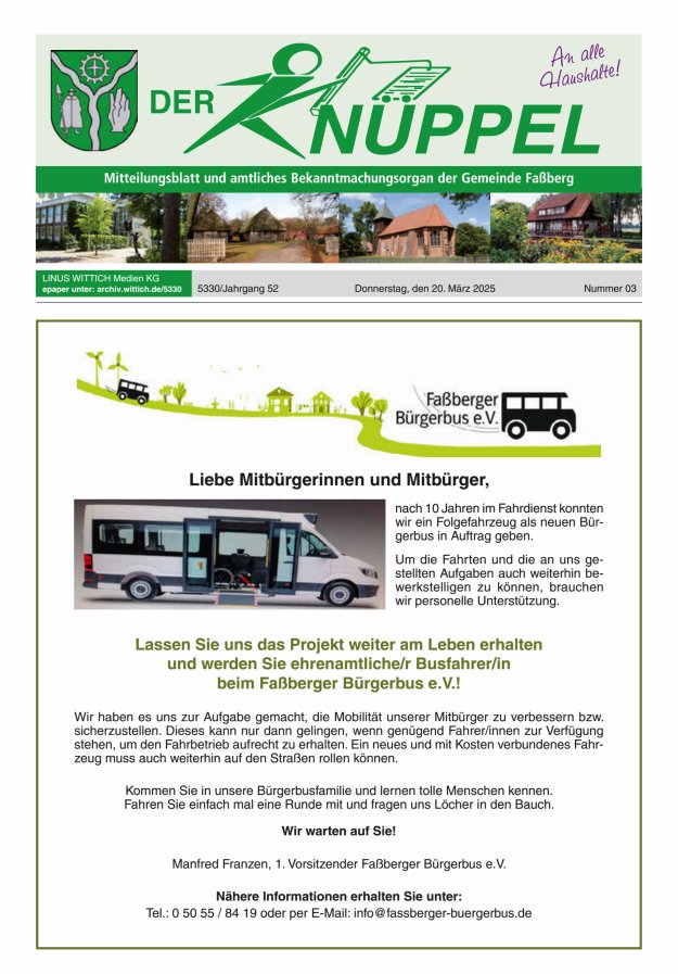 Der Knüppel Titelblatt 03/2025