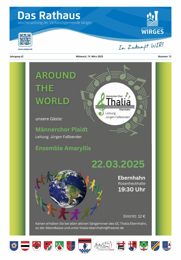 Das Rathaus - Informationen für die Bürger in der VG Wirges Titelblatt 12/2025