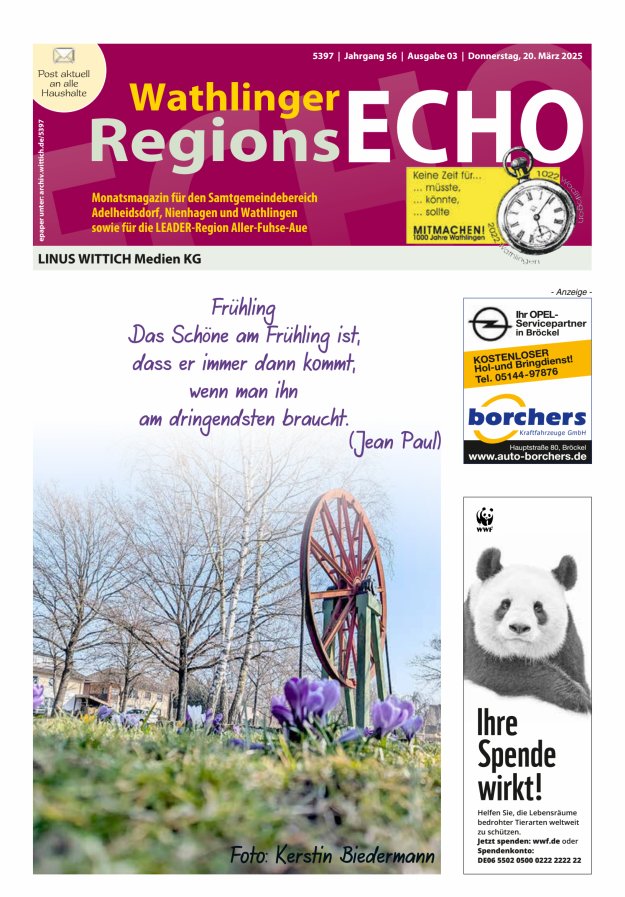 Wathlinger RegionsEcho Titelblatt 03/2025