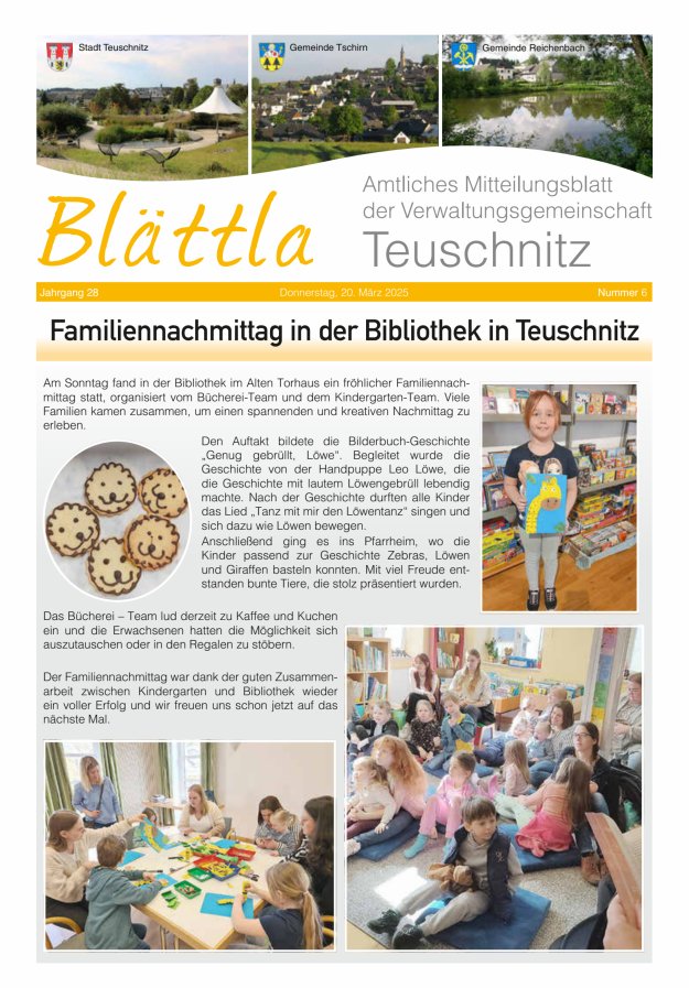 VG-Nachrichten Teuschnitz Titelblatt 06/2025