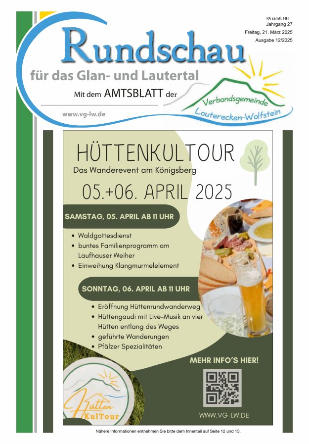 Rundschau für das Glan- und Lautertal Titelblatt 12/2025