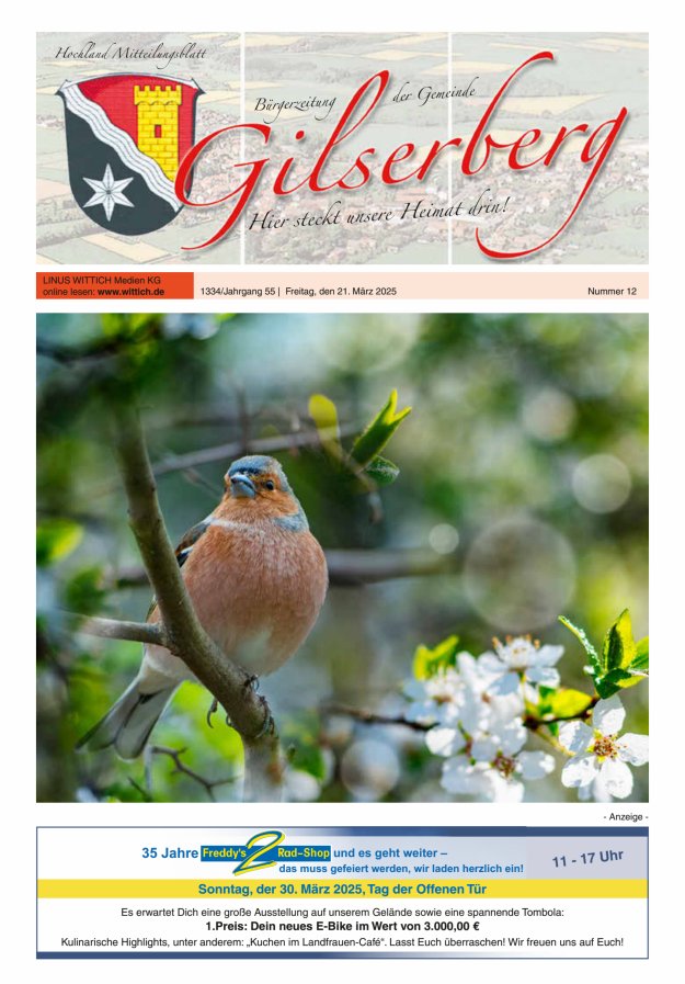 Hochland Mitteilungsblatt Gilserberg Titelblatt 12/2025