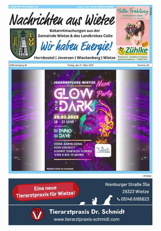 Nachrichten aus Wietze Titelblatt 06/2025